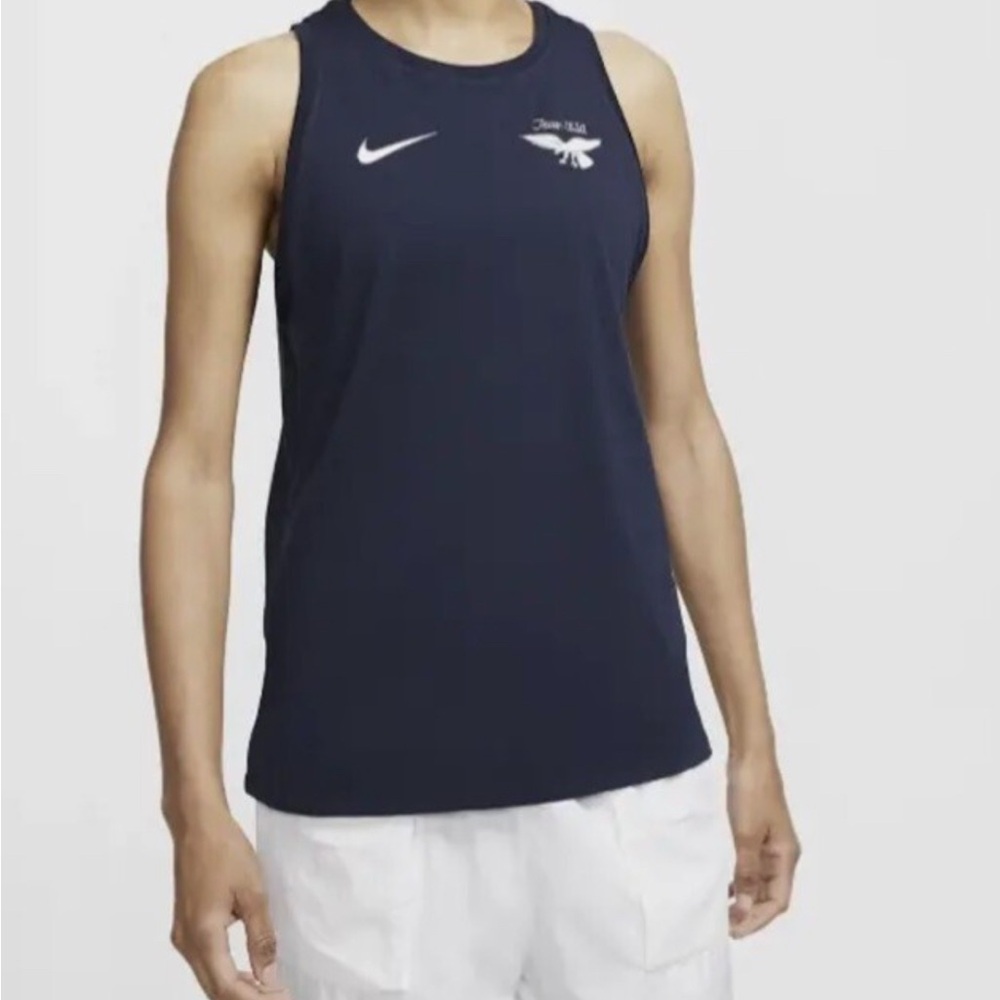 🤎NIKE- Team USA Navy Blue Tank Top Blue Womens XL Summer Olympics Gear